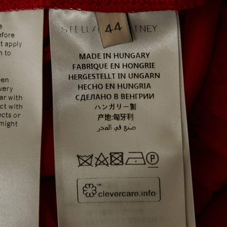 مملوكة مسبقًا Stella McCartney Red Silk Wide Leg Pants M