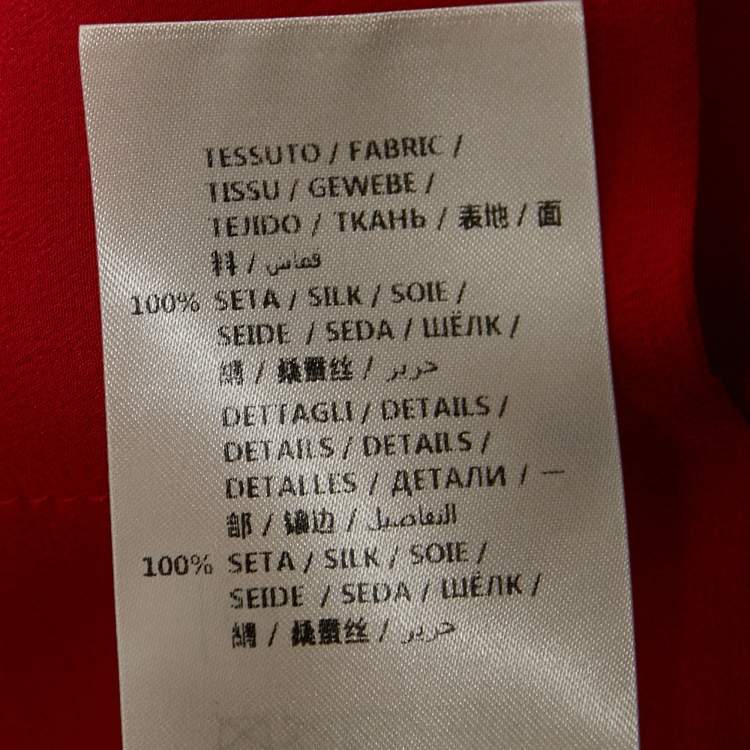 مملوكة مسبقًا Stella McCartney Red Silk Wide Leg Pants M