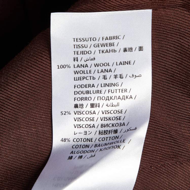 مملوكة مسبقًا Stella McCartney Burgundy Wool Double Breasted Coat Dress S