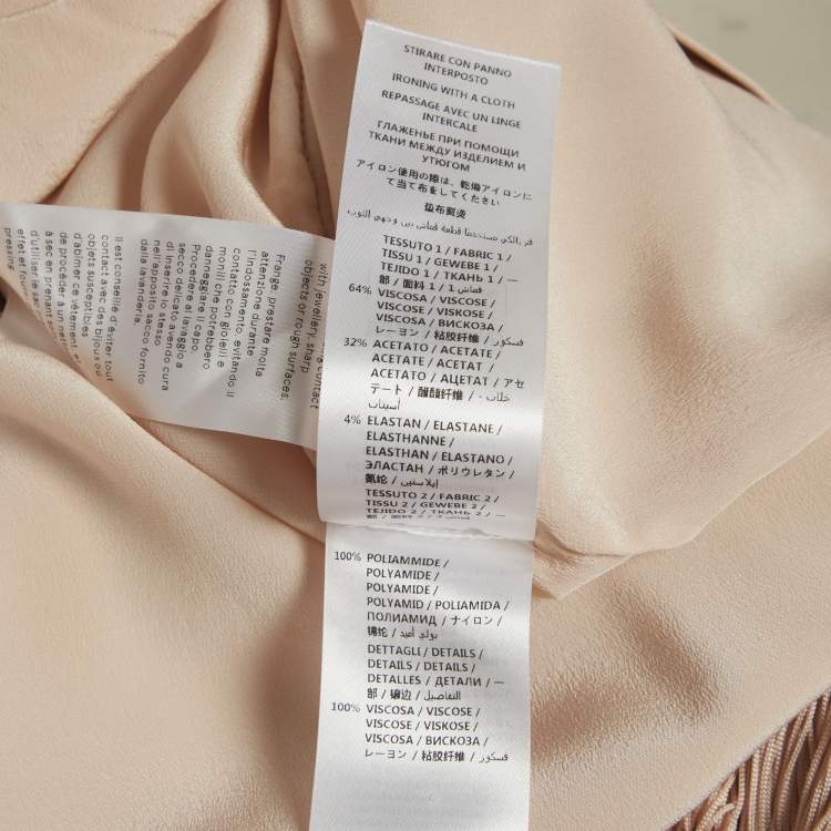 مملوكة مسبقًا Stella McCartney Pink Crepe Fringed Mini Dress M