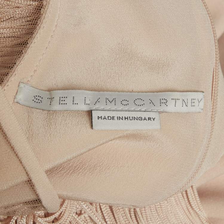 مملوكة مسبقًا Stella McCartney Pink Crepe Fringed Mini Dress M