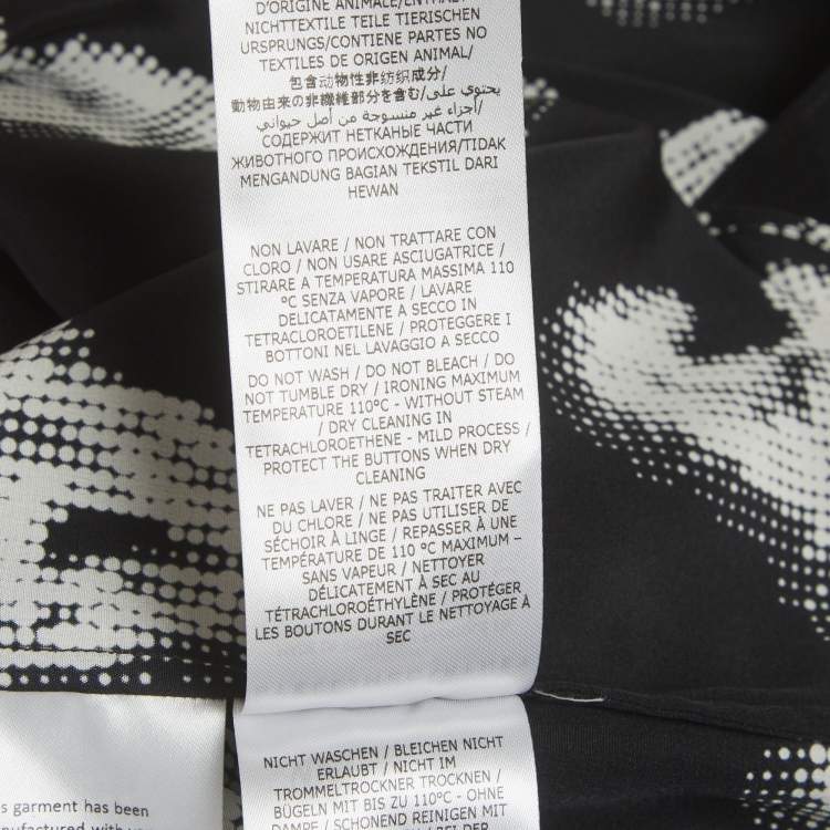 Pre Owned Stella McCartney Black Horse Print Silk Blouse M