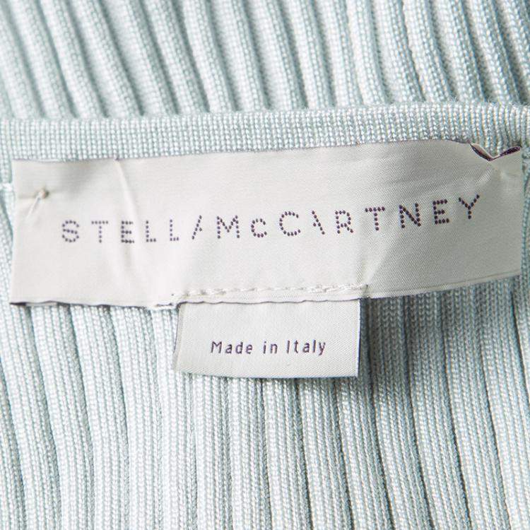 Pre Owned Stella McCartney Grey Ribbed Asymmetric Tank Dress M