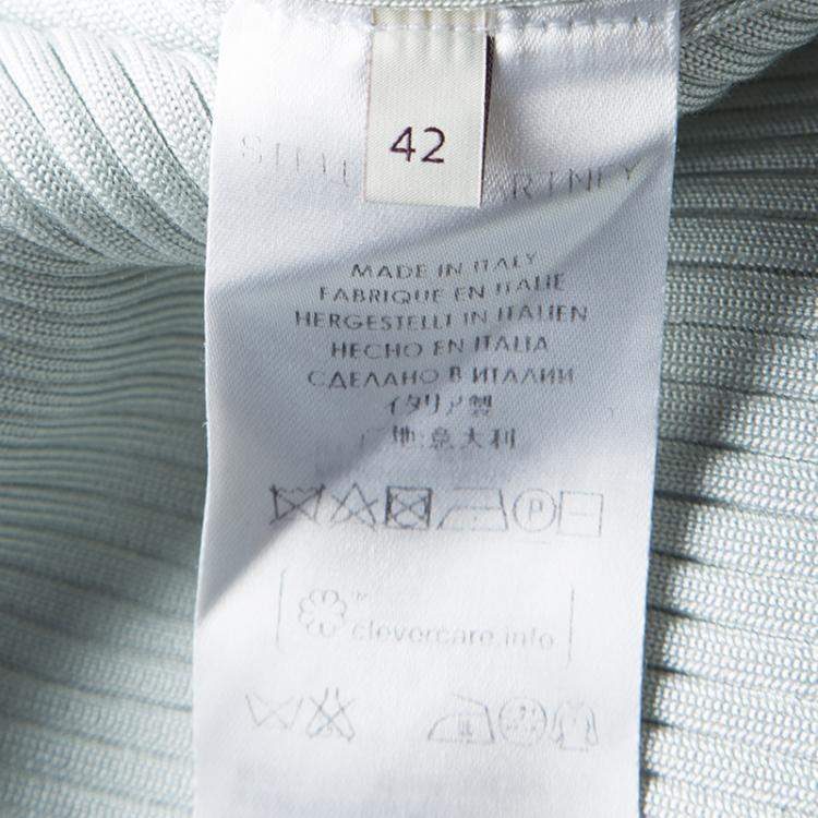 Pre Owned Stella McCartney Grey Ribbed Asymmetric Tank Dress M