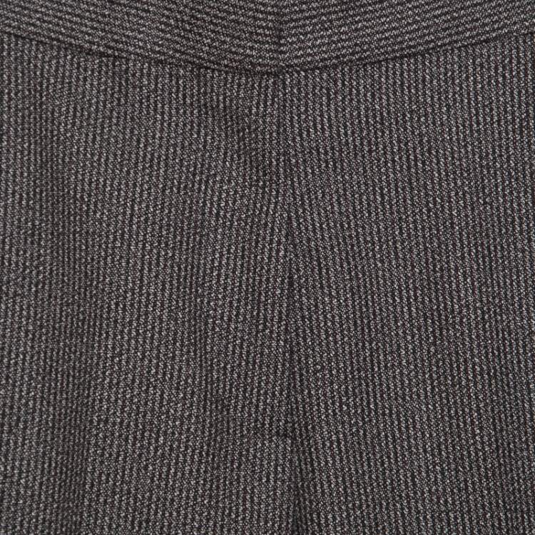مملوكة مسبقًا Stella McCartney Monochrome Wool and Cotton Flared Bottom Trousers XXS