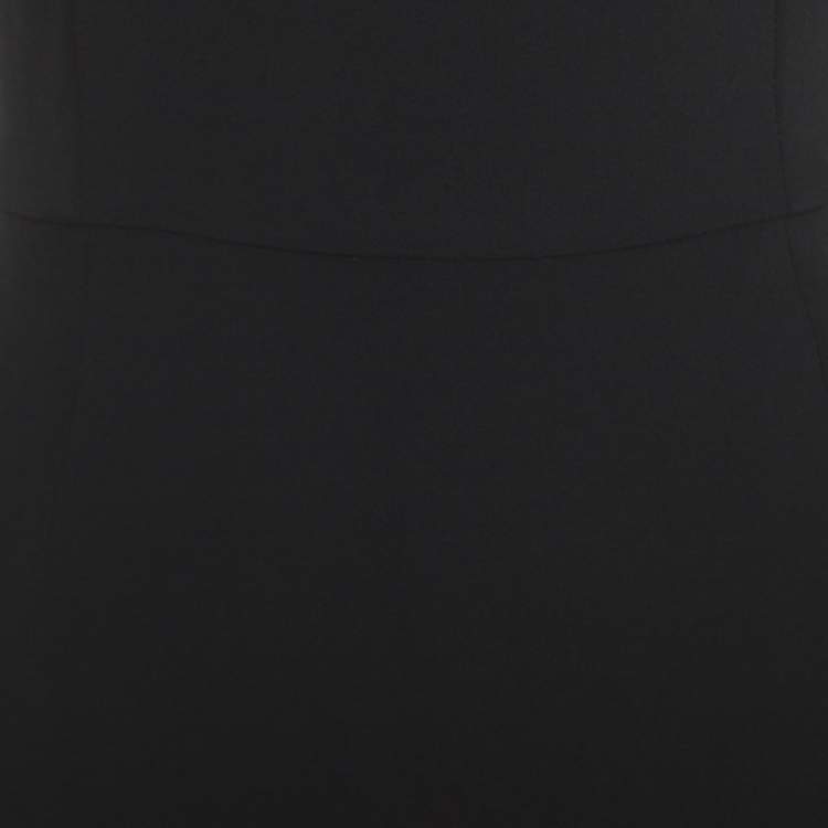 Pre Owned Stella McCartney Black Sheer Silk Paneled Sleeveless Sheath Dress M