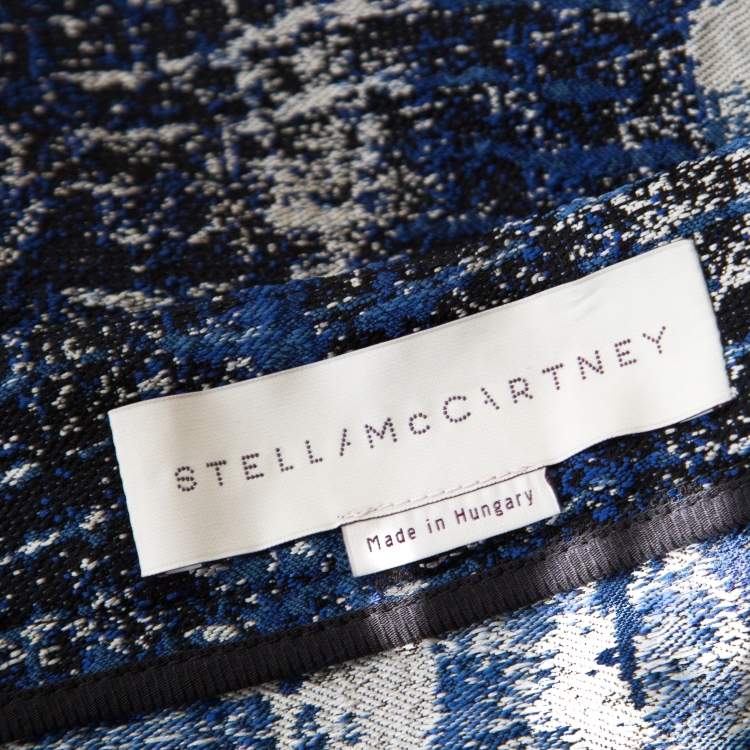 Pre Owned Stella McCartney Blue Jacquard Becca Mini Skirt M