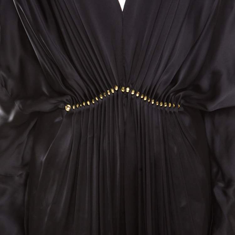 Pre Owned Stella McCartney Black Satin Embellished Morgane Aio Jumpsuit XS