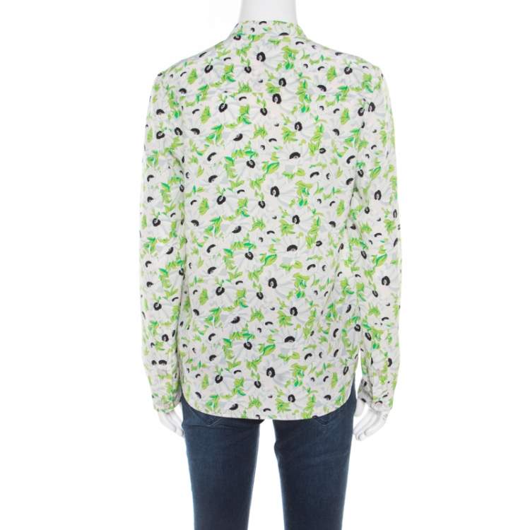 مملوكة مسبقًا Stella McCartney Multicolor Floral Printed Silk Long Sleeve Eva Blouse S