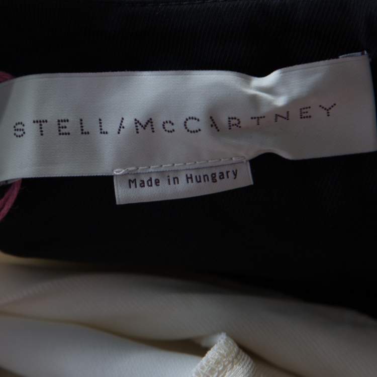 Pre Owned Stella McCartney Monochrome Long Sleeve Sheath Dress M