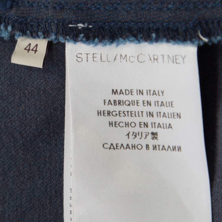 Pre Owned Stella McCartney Indigo Denim Zip Front Sleeveless Dress M