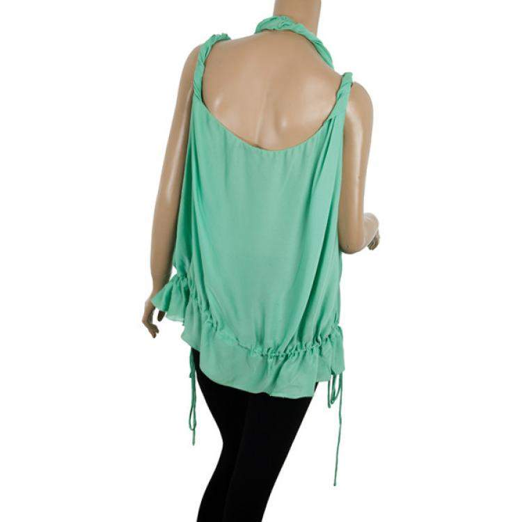 Pre Owned Stella McCartney Silk Drawstring Top S