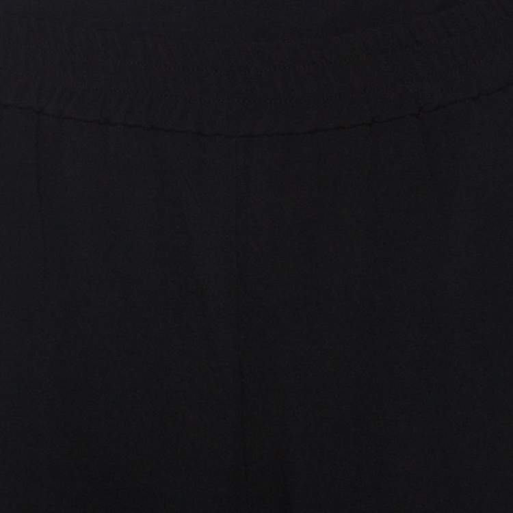 Pre Owned Stella McCartney Black Cady Bottom Zip Detail Tamara Trousers M