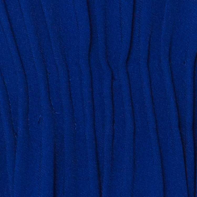 Pre Owned Stella McCartney Blue Stretch Cady Gathered Waist Maxi Dress M