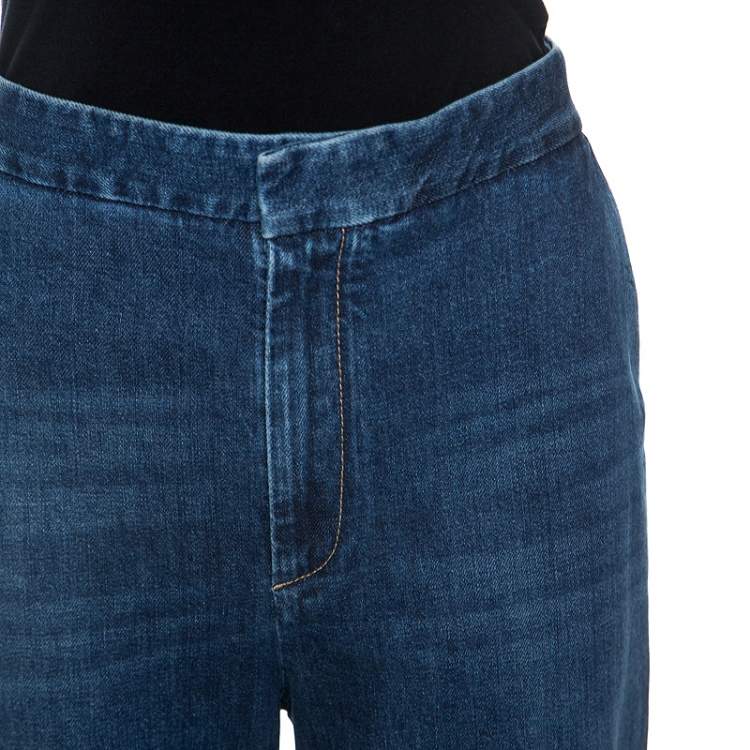 Pre Owned Stella McCartney Blue Denim Shirred Detail April Jeans M