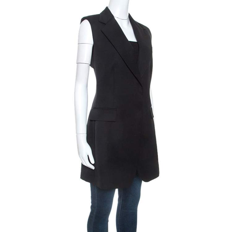 Pre Owned Stella McCartney Black Wool Vest M