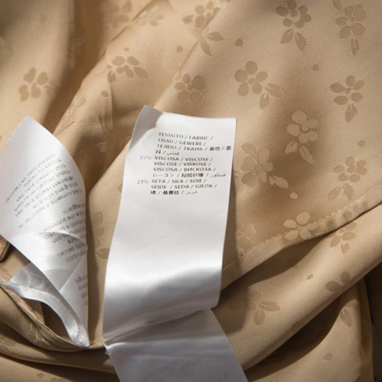Pre Owned Stella McCartney Beige Jacquard Elasticized Waist Trousers S