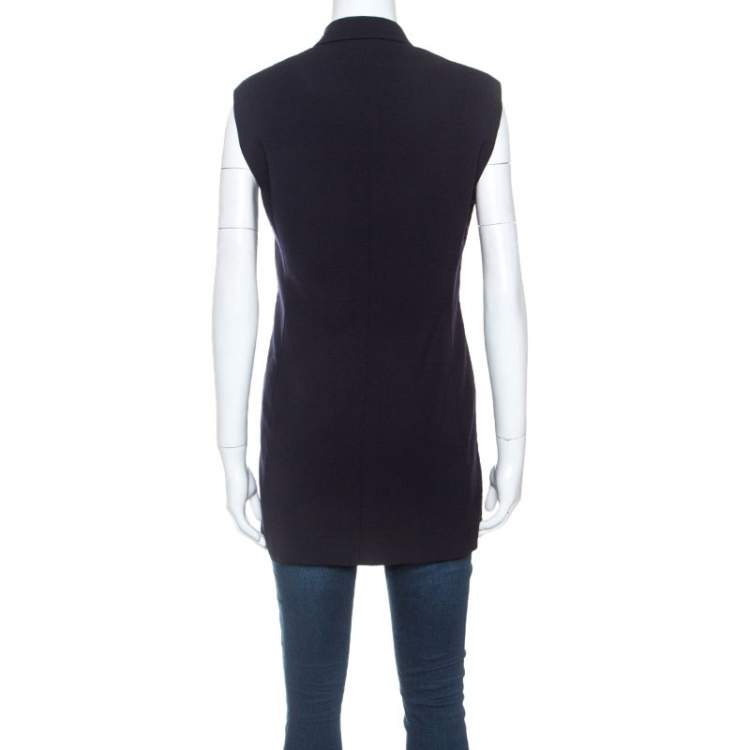 مملوكة مسبقًا Stella McCartney Navy Blue Wool Double Breasted Vest S
