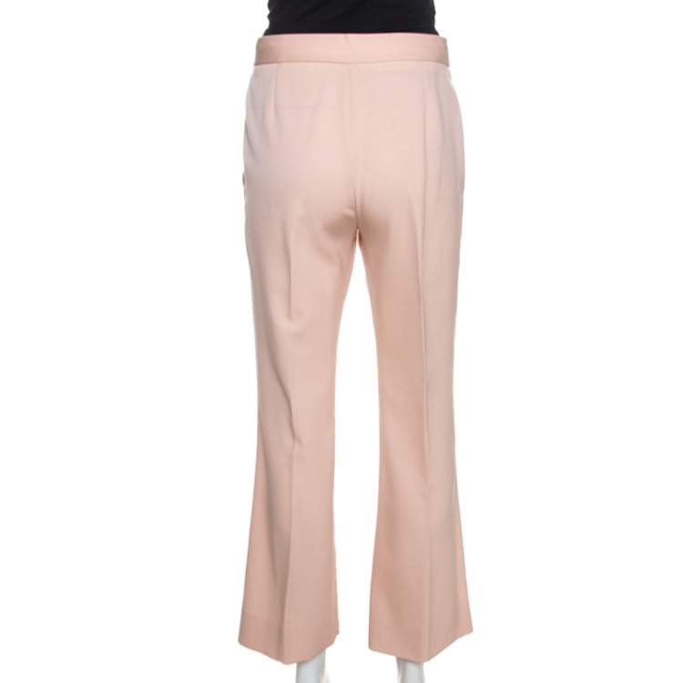 Pre Owned Stella McCartney Blush Pink Silk Wide Leg Eden Trousers XS