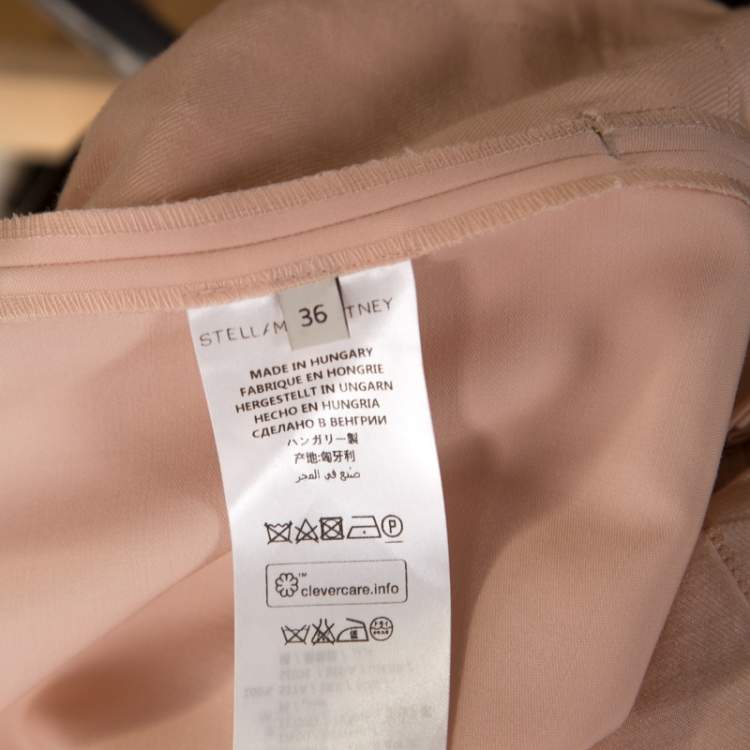 Pre Owned Stella McCartney Blush Pink Silk Wide Leg Eden Trousers XS