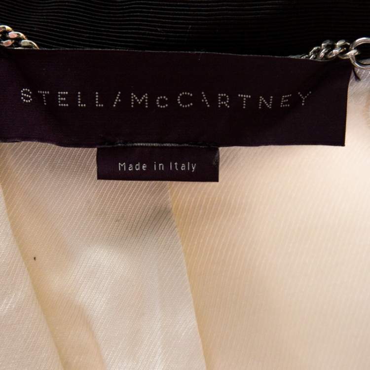Pre Owned Stella McCartney Ivory Wool Contrast Lapel Detail Tuxedo Jacket M