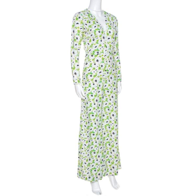 Pre Owned Stella McCartney Multicolor Floral Print Crepe Jumpsuit S