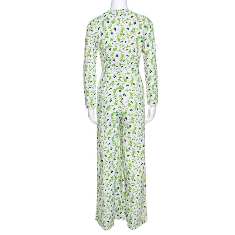 Pre Owned Stella McCartney Multicolor Floral Print Crepe Jumpsuit S
