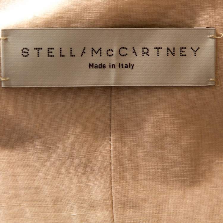Pre Owned Stella McCartney Pale Pink Linen Tailored Blazer XS
