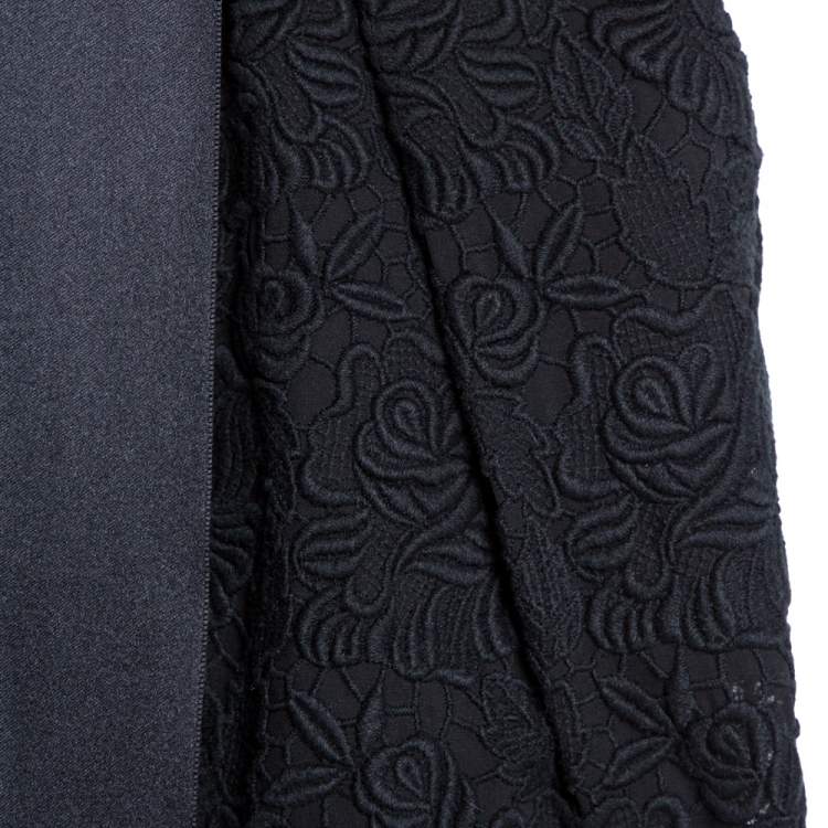 Pre Owned Stella McCartney Black Lace Bow Detail Strapless Dress S