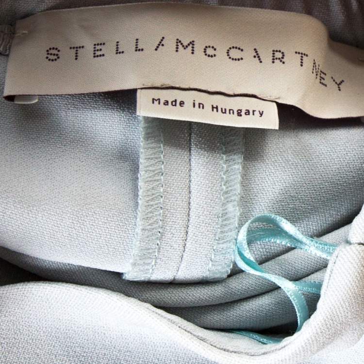 Pre Owned Stella McCartney Pale Blue Stretch Crepe Julia Trousers M