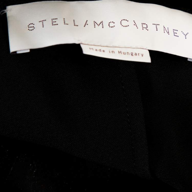Pre Owned Stella McCartney Black Lurex Floral Silk Jacquard Christine Pants S
