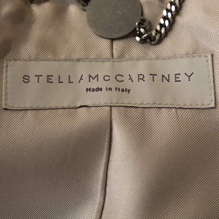 مملوكة مسبقًا Stella McCartney Pale Ecru Silk Blend Tailored Blazer S