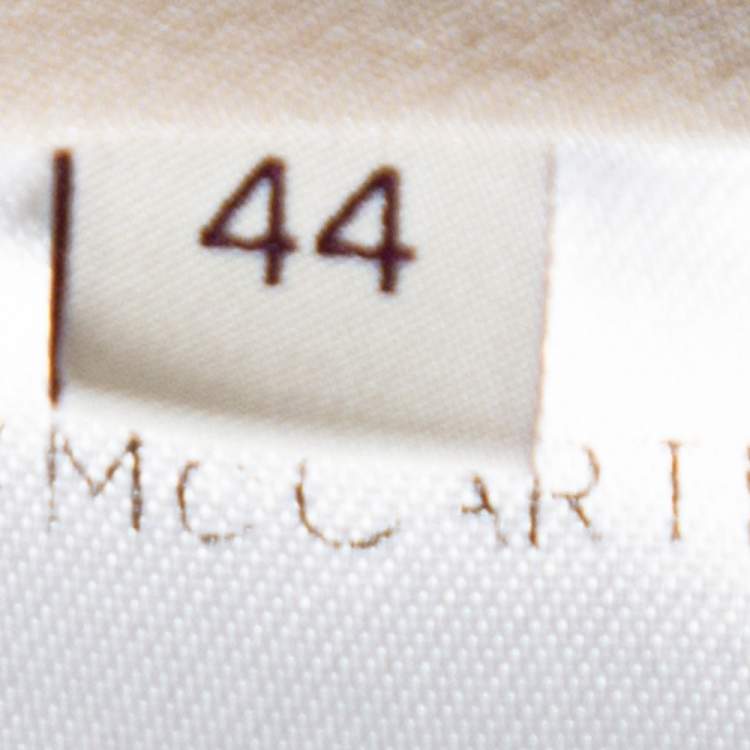 Pre Owned Stella McCartney Cream Wild Cat Print Silk Short Dress M