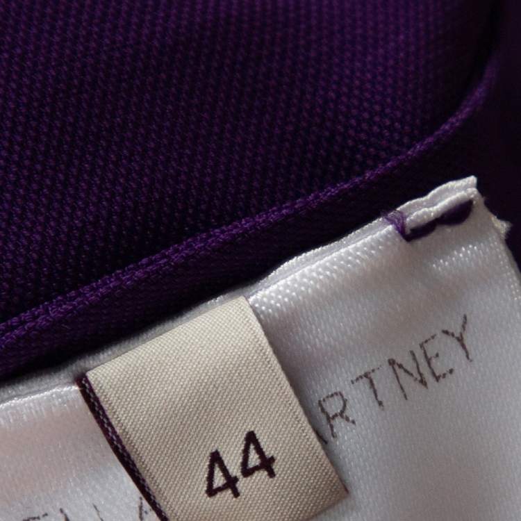 Pre Owned Stella McCartney Purple Crepe Draped Strapless Dress M