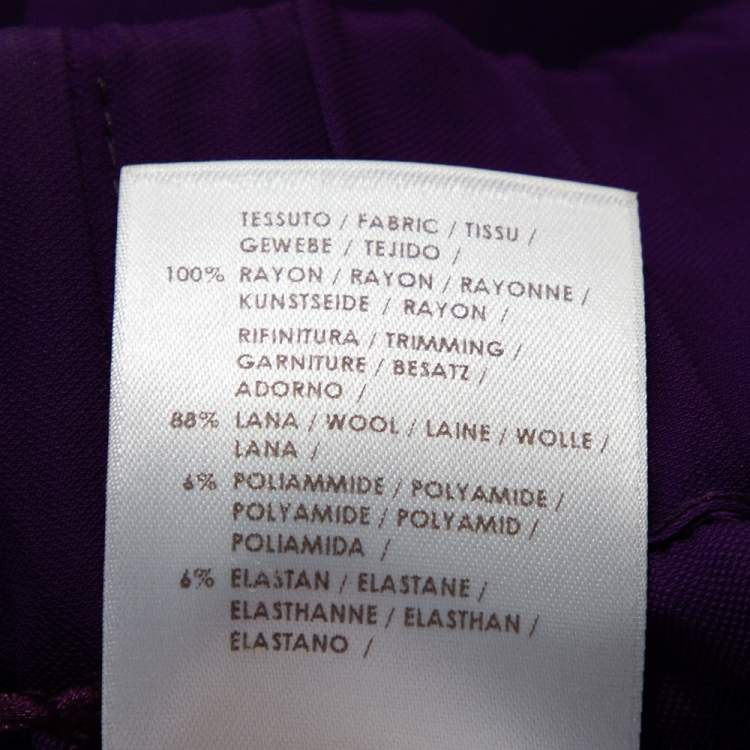 Pre Owned Stella McCartney Purple Crepe Draped Strapless Dress M