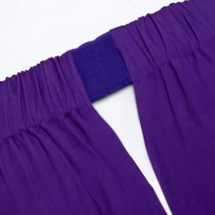 Pre Owned Stella McCartney Purple Crepe Draped Strapless Dress M
