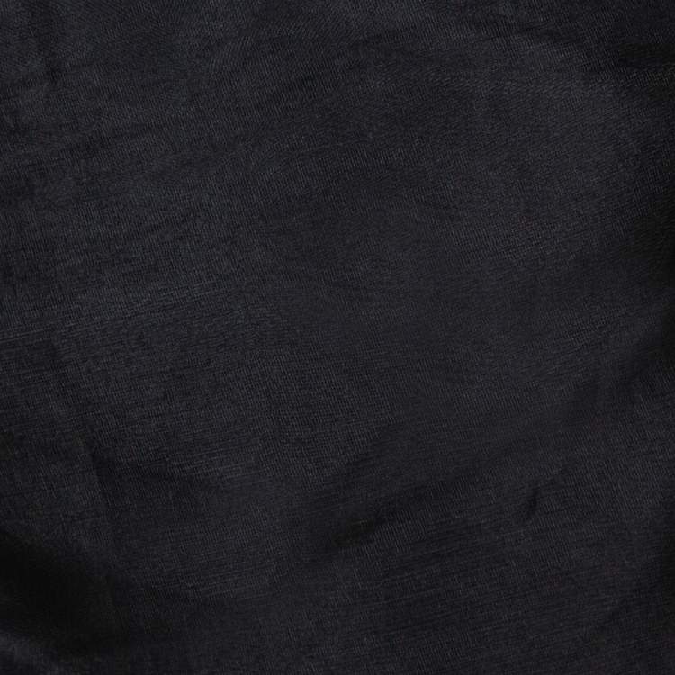 Pre Owned Stella McCartney Black Silk Organza Overlay Strapless Dress M