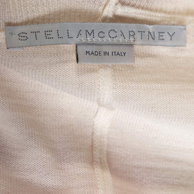 Pre Owned Stella McCartney Bicolor Wool Jersey Asymmetric Jumper M