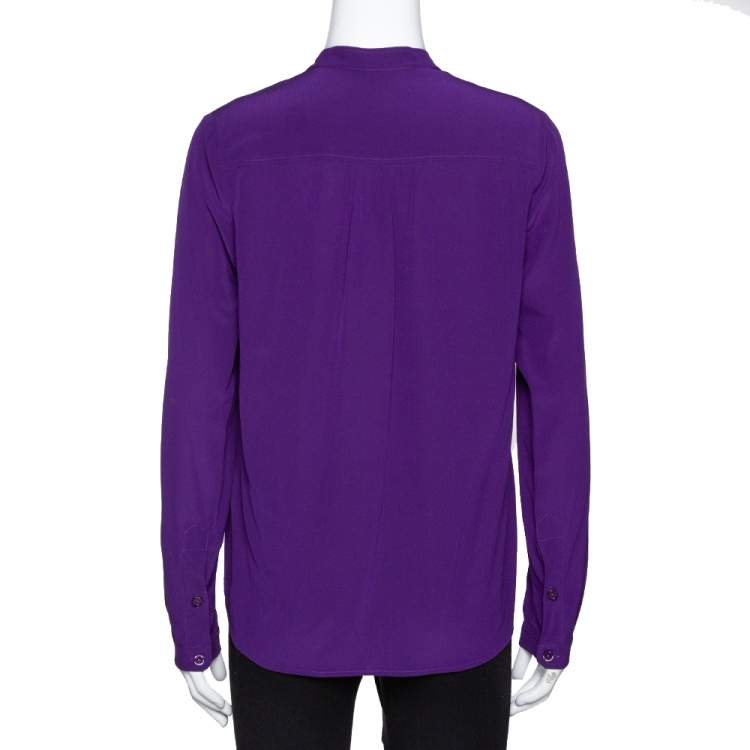 Pre Owned Stella McCartney Purple Silk Estelle Blouse XS