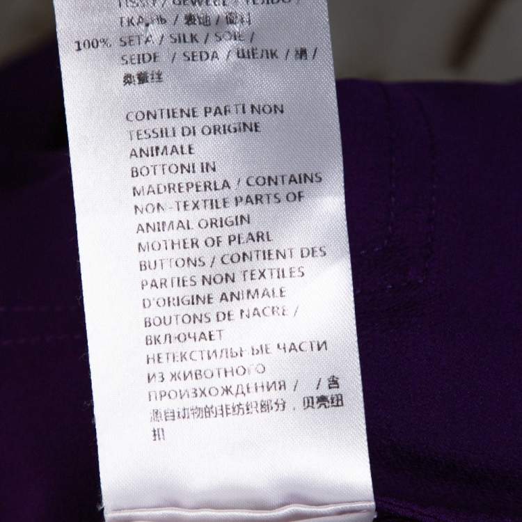 Pre Owned Stella McCartney Purple Silk Estelle Blouse XS