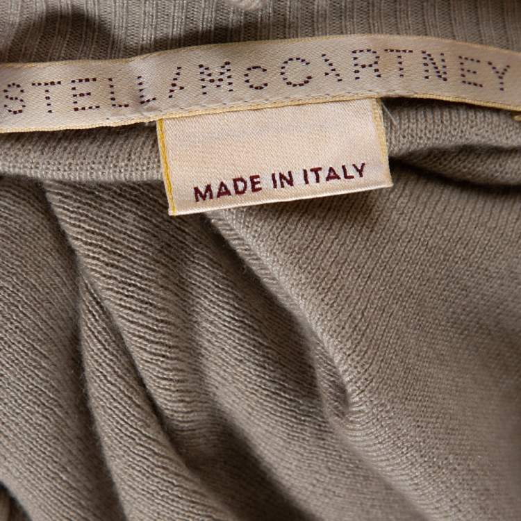 Pre Owned Stella McCartney Beige Cashmere & Silk Chunky Knit Trim Sweater M