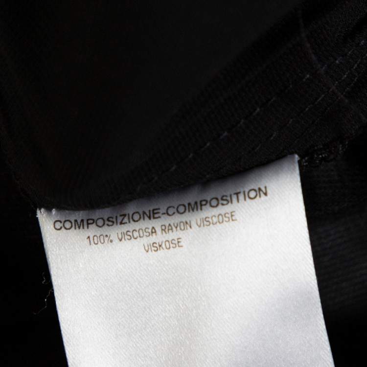Pre Owned Stella McCartney Black Satin Embellished Halter Neck Dress S