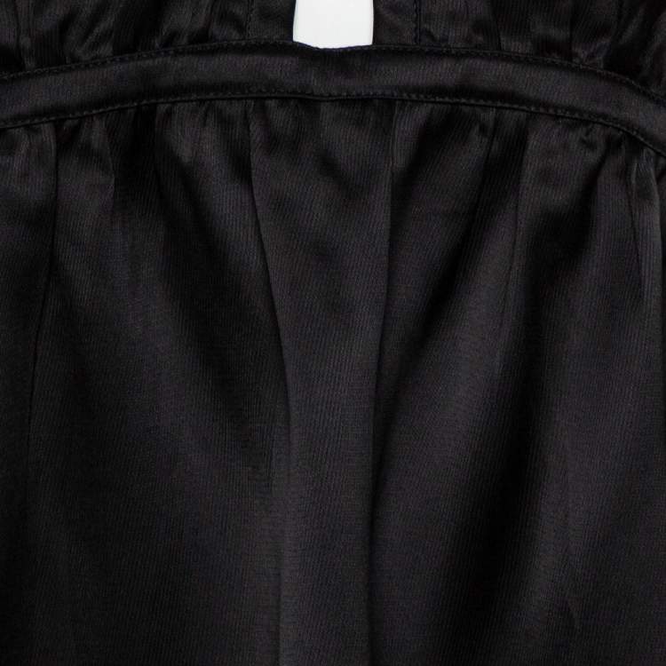 Pre Owned Stella McCartney Black Satin Embellished Halter Neck Dress S