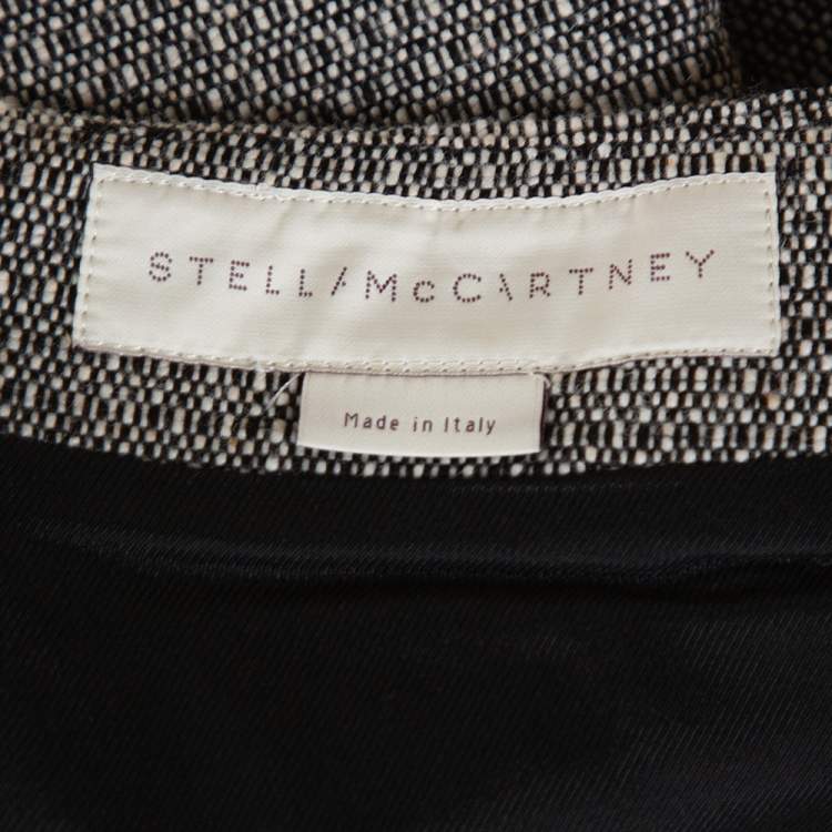 Pre Owned Stella McCartney Grey Tweed Embroidered Mini Skirt M