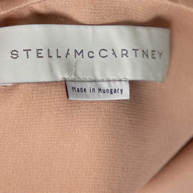 Pre Owned Stella McCartney Champagne Pink Silk Tiered Yenna Asymmetric Dress S