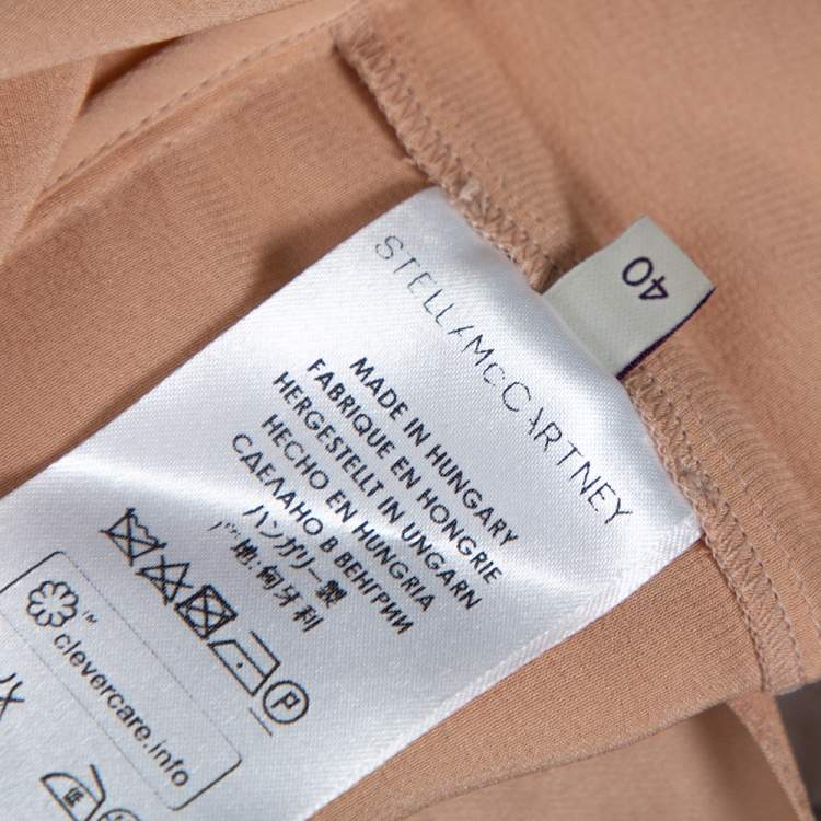 Pre Owned Stella McCartney Champagne Pink Silk Tiered Yenna Asymmetric Dress S