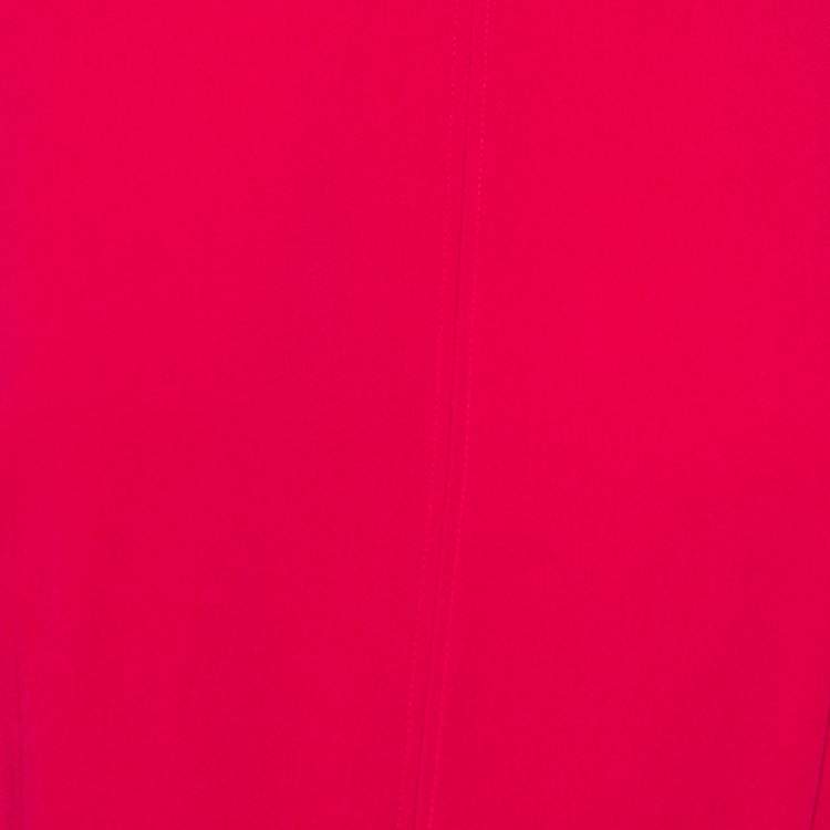 Pre Owned Stella McCartney Crimson Red Crepe Flared Midi Dress L