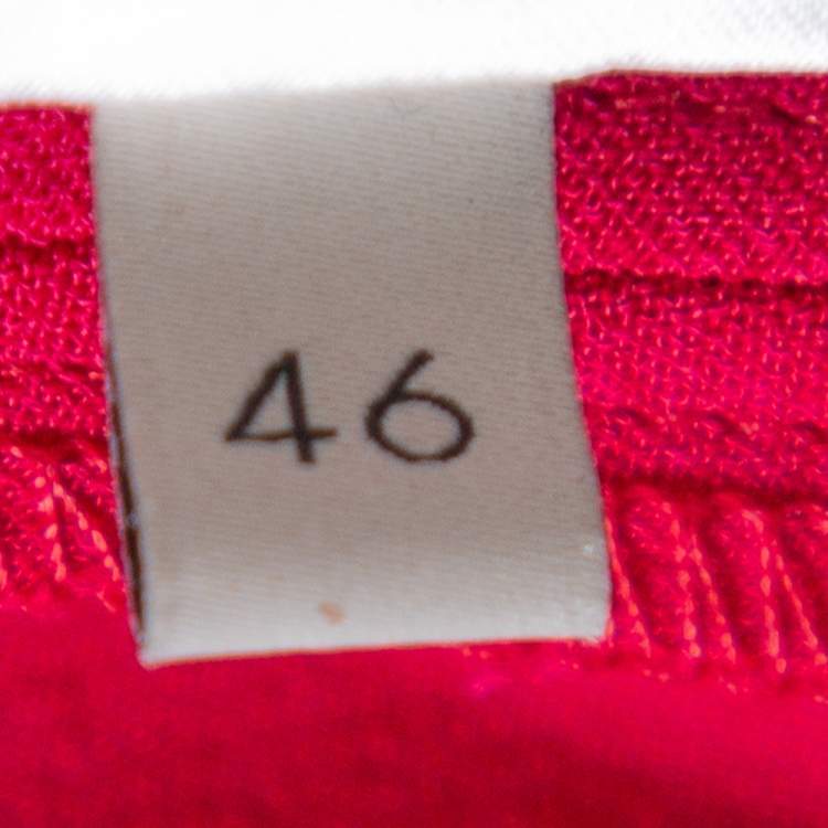 Pre Owned Stella McCartney Crimson Red Crepe Flared Midi Dress L