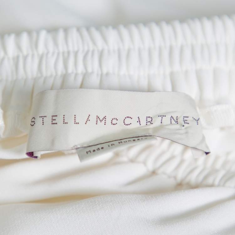 مملوكة مسبقًا Stella McCartney White Jersey Zipper Detail Tamara Pants S