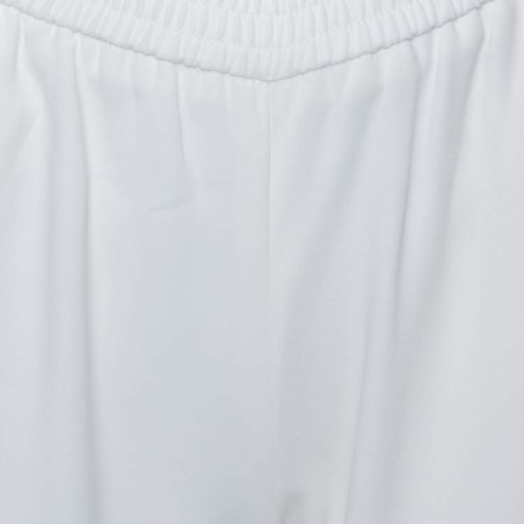 مملوكة مسبقًا Stella McCartney White Jersey Zipper Detail Tamara Pants S